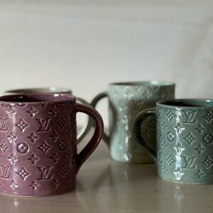 LOUIS VUITTON INSPIRED handmade artisan coffee mugs